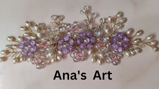 HOW TO MAKE CRYSTAL PEARL HAIR ACCESSORIES  HAIR VINES  TIARA AT HOME [upl. by Hasen]