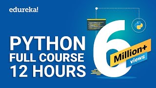 Python Full Course  12 Hours  Python For Beginners  Full Course  Python Tutorial  Edureka [upl. by Ginnifer]