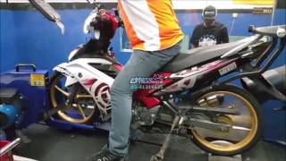 Yamaha LC135 65mm 195cc Bore Uma Racing CDI ECU Dyno Tuning  Motodynamics Technology Malaysia [upl. by Lairbag]