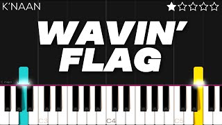 K’NAAN  Wavin’ Flag CocaCola Celebration Mix  EASY Piano Tutorial [upl. by Scrivens]