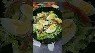 Salade aux Anchois et aux oeufs Recette rapide facile et délicieuse [upl. by Bernie773]