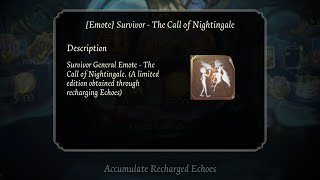 Identity V  Getting ALL NEW CUMULATIVE ECHOES RECHARGE REWARDS  Gameplay with the Exclusive Emote [upl. by Eisinger]