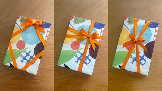 How to Wrap Your Ribbon 2  easy ribbon binding techniques for gift wrap [upl. by Aesoh231]