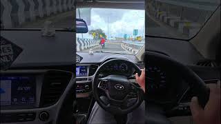 POV Hyundai Verna l Ukkadam Flyover l Ukkadam Coimbatore l Car POV l Monsoon Coimbatore [upl. by Adnac]