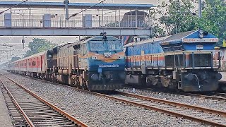 SGUD WDP4D 40096 with 15777 NJPAPDJ TOURIST EXPRESS overtaking UDL WDG4 70113 with NMG bound to BIZ [upl. by Treacy]