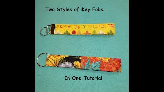 Scrap Fabric Key Fobs  Two Tutorials in One [upl. by Repip573]