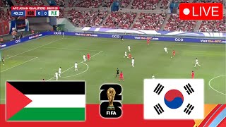 🔴 PALESTINE VS SOUTH KOREA LIVE  Asian World Cup Qualifiers 2425 Full Match Stream PES 2021 [upl. by Dinerman]