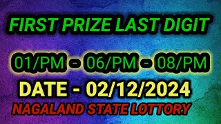 First prize last digit  02122024 Nagaland lottery sambad lottery target number today [upl. by Holle751]