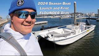 2024 Season Boat Launch and First Flounder Drift [upl. by Anasus]