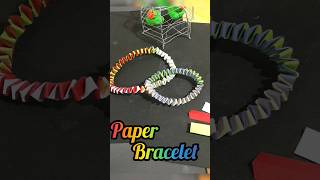 bracelet with paper easy paper craft ideas diy shorts shortsfeed craft [upl. by Harmony11]