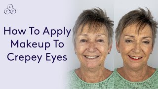 How to apply makeup to crepey eyes for older women  Look Fabulous Forever [upl. by Meekar]