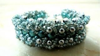 DIY pulseras trenzada con perlas  DIY braided bracelets with pearls [upl. by Akimat]