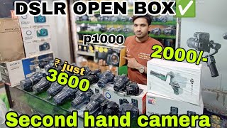 Cheapest camera bazar  open box second hand✅ d5600 200d a6500 xt200  best cheapest camera market [upl. by Yrrat]