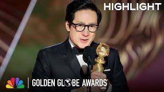 Ke Huy Quan Wins Best Supporting Actor in a Motion Picture  2023 Golden Globe Awards on NBC [upl. by Strage]