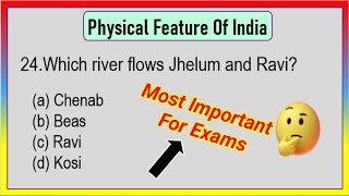 NCERT Class 9 Geography Chapter 2 Physical Features Of India  MCQs with solutions Most Important [upl. by Mullac]