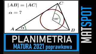 Planimetria  matura poprawkowa 2021 zadanie 18 [upl. by Iila]