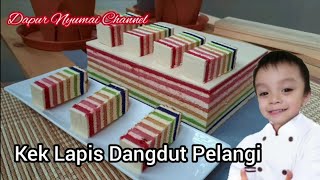 Kek Lapis Dangdut Pelangi  Kek Lapis Sarawak  Step By Step [upl. by Adamik]