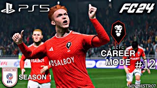 Salford City Career Mode Season 1 EFL League Two Episode 12  Realistic Graphic Gameplay  FC24 PS5 [upl. by Nerral]