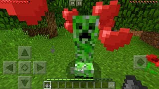 How To Make a Friendly Creeper in Minecraft Pocket Edition Elemental Mobs Addon [upl. by Annairt]