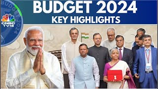 Union Budget 2024 Highlights Key Announcements by Nirmala Sitharaman  Parliament Budget Session [upl. by Atikel]