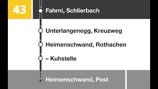 STI Ansagen • 43 • Thun – Steffisburg – Fahri – Unterlangenegg – Heimenschwand [upl. by Nikal92]