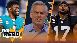 Davante Adams trade rumors Surprised Dolphins struggle without Tua Tagovailoa  NFL  THE HERD [upl. by Nodnrb]