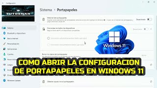 Cómo abrir la configuración de portapapeles en Windows 11 [upl. by Aynekal]