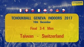 Tchoukball Geneva Indoors 2017  Nations Cup  Final 34 Men  Taiwan  Switzerland [upl. by Trefler]