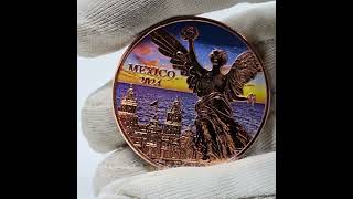 1 oz Color Copper Mexican Libertad 2024 Round [upl. by Lily]