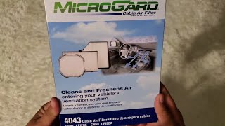 MicroGard 😷 Cabin Air Filter 4043 👨🏻‍🔧 For 2012 Chevy Traverse Unboxing amp Install [upl. by Nadabb]