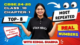 Important Questions of Real Number  Chapter1  Class10  Math  NCERT 202425  with Komal sharma [upl. by Ahsemat947]