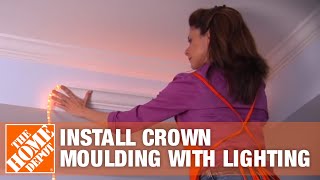 Install Crown Moulding With Lighting  Crown Moulding Ideas  The Home Depot [upl. by Nivra]