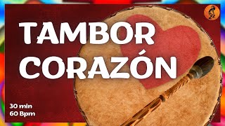 LATIDOS del CORAZÓN Relajantes 30 Min TAMBOR CHAMÁNICO PODEROSO Conectar con tu Cuerpo y la Tierra [upl. by Farika]