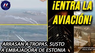 ¡Entra la aviación Arrasan a tropas junto con termobáricos Dron vs embajadora de Estonia en Kiev [upl. by Pantheas]