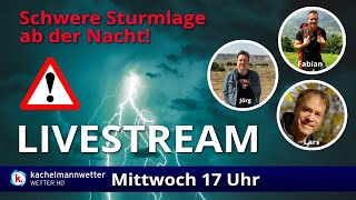 Livestream zur Unwetterlage durch Sturm und Orkan in Deutschland [upl. by Zoller]