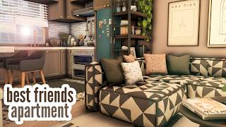 best friends apartment \\ The Sims 4 CC speed build [upl. by Sitoeht741]