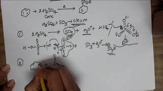 sulphonation of benzene with mechanismhydrocarbonsclass11 [upl. by Rochelle]