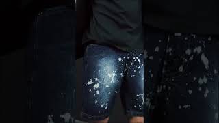 Dada Supreme Splatter Jeans Shorts Intense Blue [upl. by Alam]