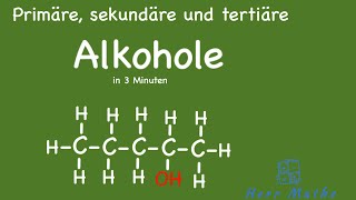 Primäre sekundäre und tertiäre Alkohole  in 3 Minuten [upl. by Odranoel]