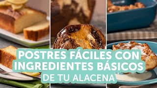 Postres fáciles con ingredientes básicos de tu alacena  Kiwilimón [upl. by Inanuah]