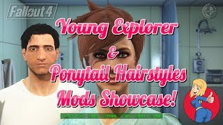 Fallout 4  Young Explorer amp Ponytail Hairstyles Mods Showcase XB1 [upl. by Lyckman]