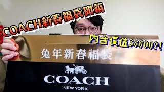 COACH福袋開箱！！來看看有沒有38800元的價值？！春節、華泰名品城outlet、名牌包、輕奢～ [upl. by Ylle]