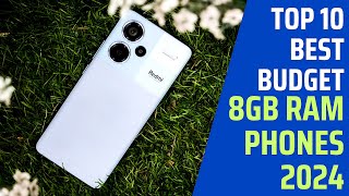 Top 10 Best 8GB RAM Budget Phones 2024 [upl. by Ahsenauj]