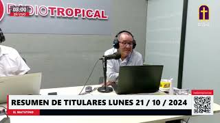 🔴Titulares de hoy lunes 21102024 [upl. by Sualk]