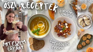 EGÉSZSÉGES ŐSZI RECEPTEK • mit eszem egy vasárnap 🎃🍐🧁🍁🍂 [upl. by Atteloj]