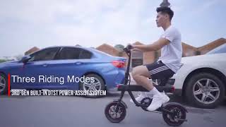 DYU V1 Smart Electric Bike Riding [upl. by Akcirehs282]