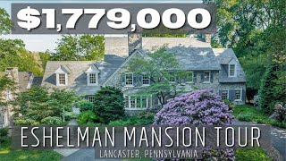 Lancaster Pennsylvania Luxury Homes  18M Stone Mansion Tour on Lancaster Country Club [upl. by Yettie]