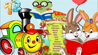 Months of the Year Song  Learn 12 Months for Kids  Educational Nursery Rhymes  Kids songs  poem [upl. by Naud335]