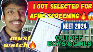 I GOT SELECTED FOR AFMC SCREENING 🥳🔥 contact 9341463450  afmc neet mbbs afmcpune [upl. by Otter]