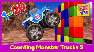 Counting Monster Trucks 2  Learn to count from to 1 to 20 for Kids [upl. by Harrington599]